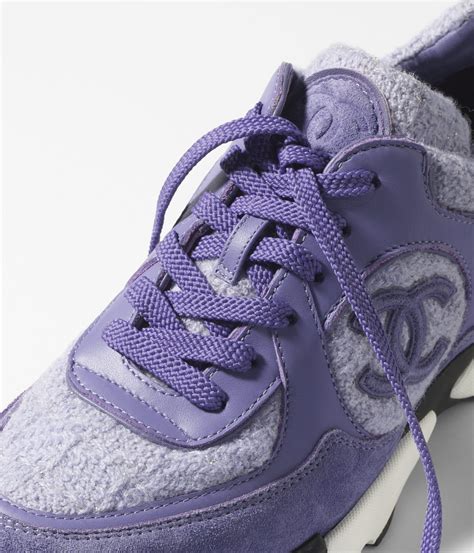 calfskin white sneakers chanel|purple chanel sneakers.